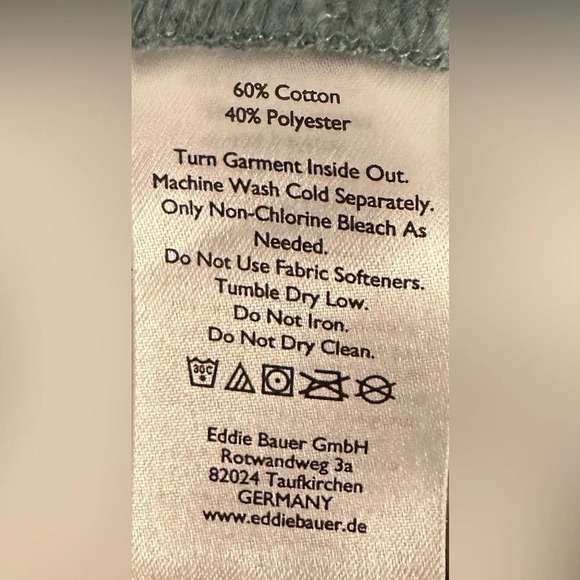 NWOT Eddie Bauer Mens Nature Print Hooded Sweatshirt Size Large - Picture 3 of 7